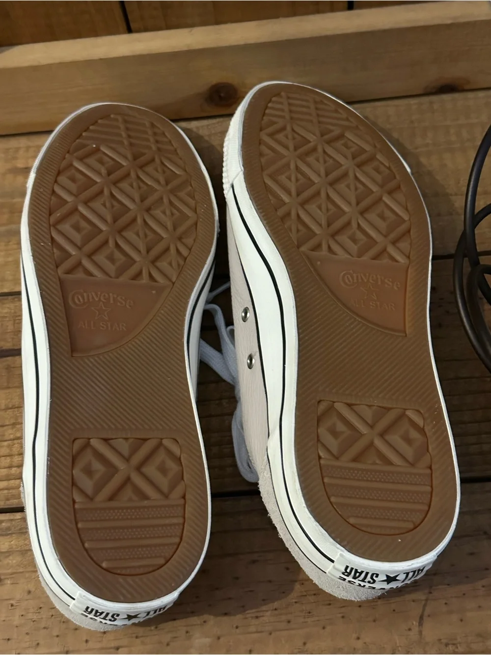 Converse Adults Low Top Sneakers in Light Taupe and White